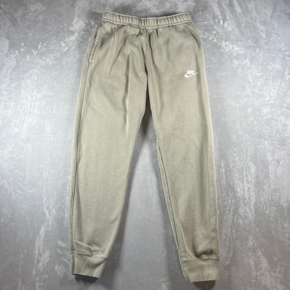 Nike Sportswear Club Fleece Joggers Mens Small Olive Green Tapered Sweatpants